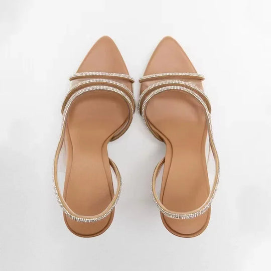 Dames Elegante Hakken Sandalen met Kristallen Bandjes