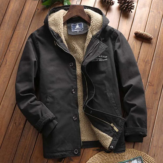 Lange Parka met Capuchon en Hoge Col voor Heren | Ideaal voor de Winter