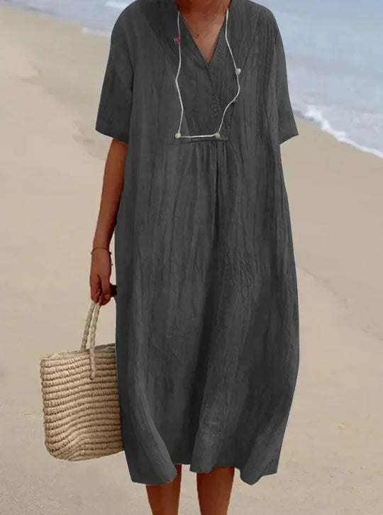 Zomerse oversized katoenen jurk