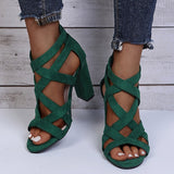 Dames gladiator sandalen met hoge hak