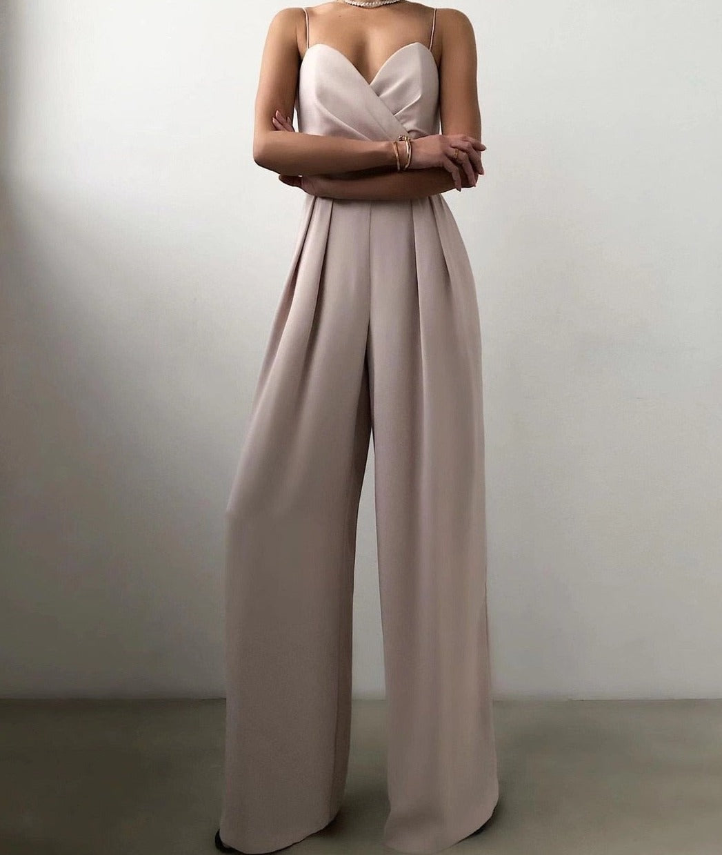 Vrouwen Strappy Elegante Wijde Jumpsuit