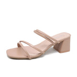 Elegante dames sandalen met hak en een meerbanden ontwerp