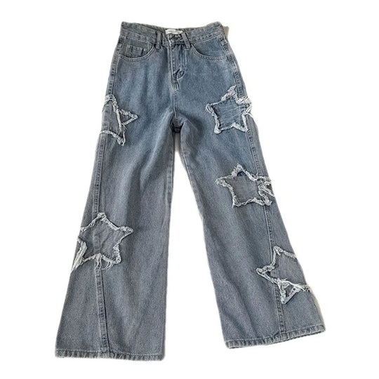 Dames jeans met sterrenpatches