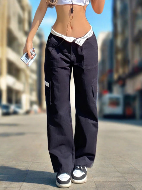 Dames Cargo Jeans met Lage Taille