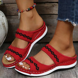Dames Ortopedische Instapsandalen met Borduursel