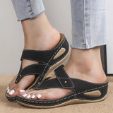 Dames Orthopedische Sandalen met Kruisende Bandjes en Perforatie