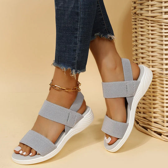 Stijlvolle Dames Sandalen op een Platte Zool