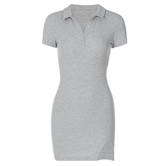 Stijlvolle Polo Jurk met Asymmetrisch Detail