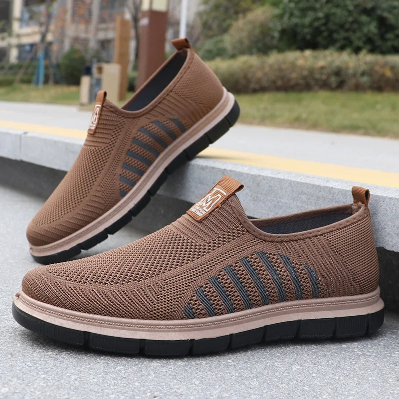 Heren Lichtgewicht Mesh Instap Sneakers met Flexibele Zoolontwerp