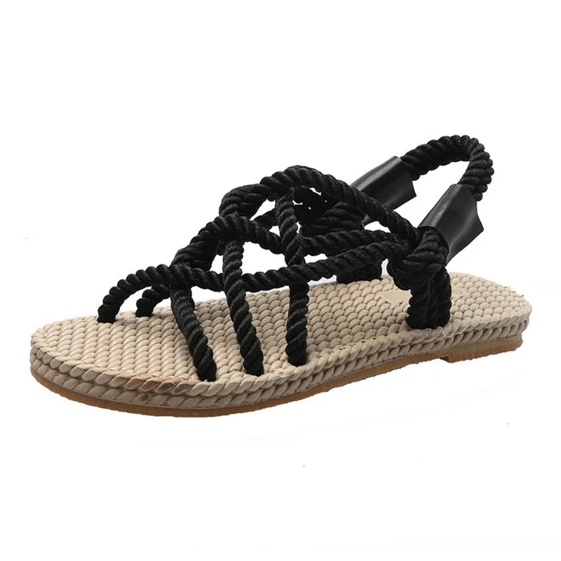 Boho dames sandalen met gevlochten banden