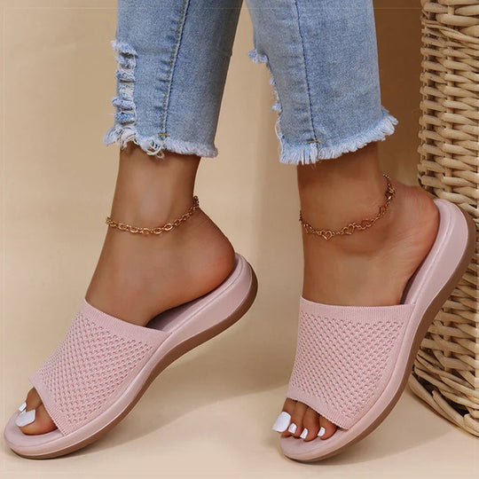 Dames orthopedische slippers met zachte zool en ademend bovenwerk – comfortabel voor de zomer