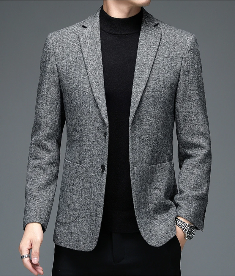 Givano | Elegante Herenblazer in Grijs