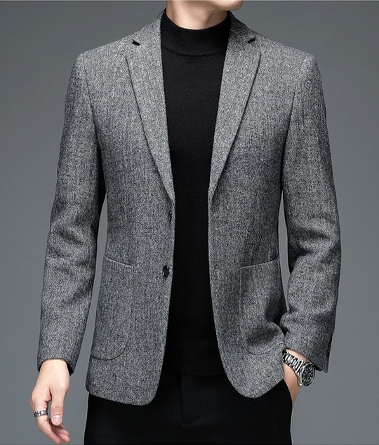 Givano | Elegante Herenblazer in Grijs