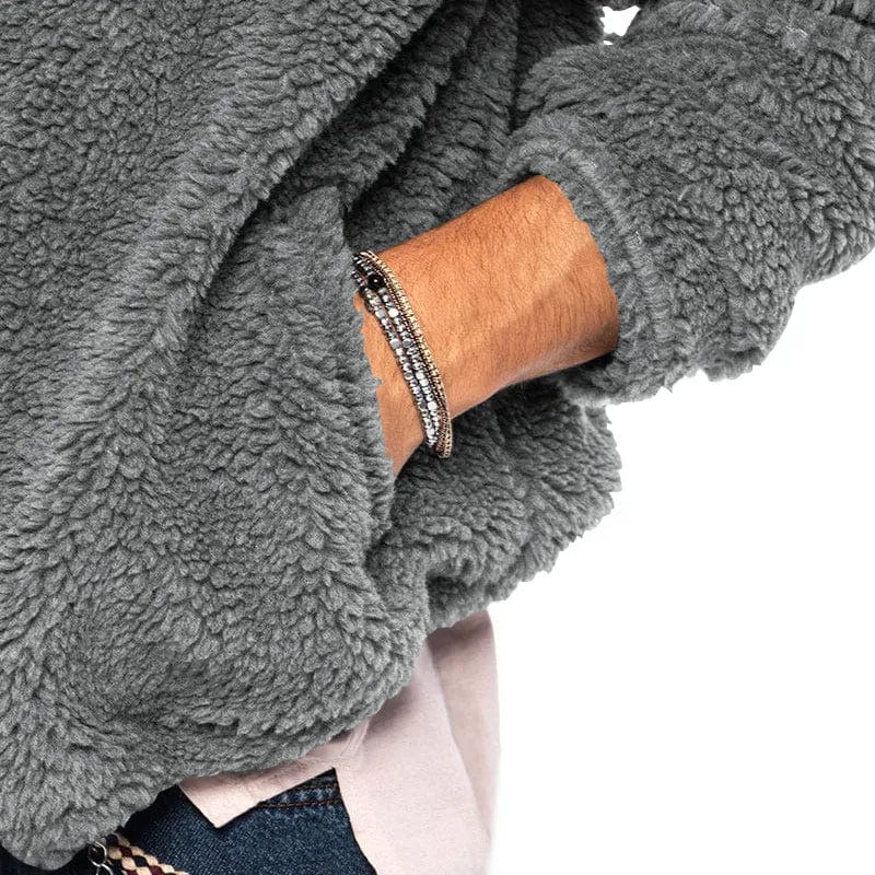 Gevoerde Hoodie met Rits en Zak op de Mouw voor Volwassenen | Ideaal voor de Winter