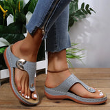 Dames orthopedische sandalen met metallic afwerking