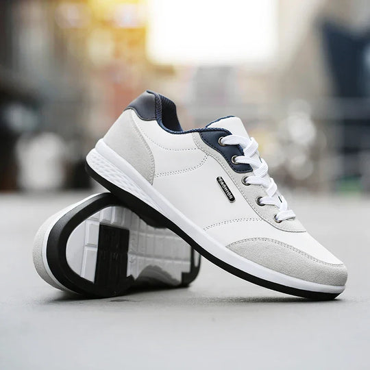 Heren Casual Veterschoenen met Contrasterende Paneel Details