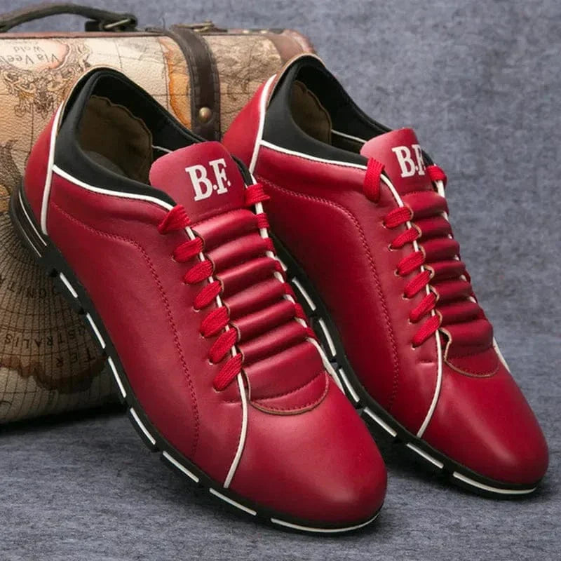 Heren Casual Veterschoenen met Contrasterende Zolenontwerp