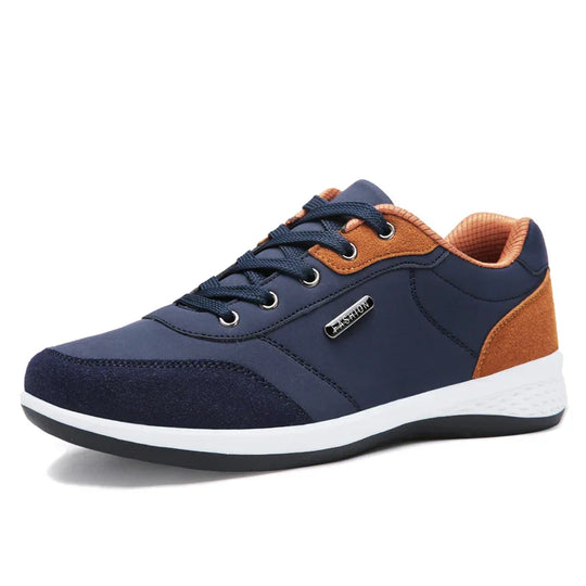 Heren Casual Veterschoenen met Contrasterende Paneel Details