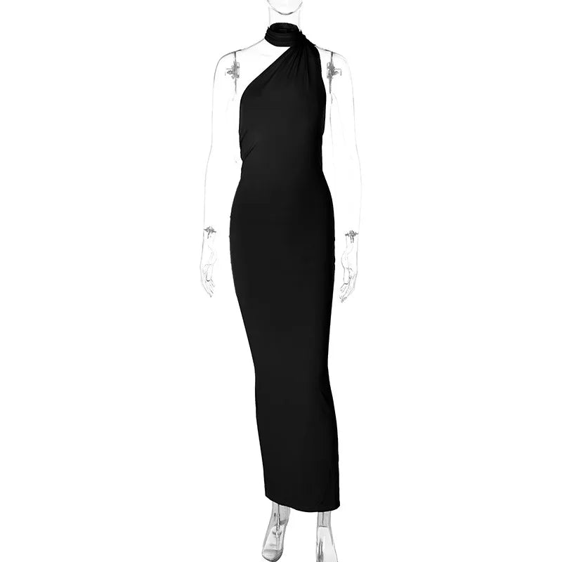 Elegante Avondjurk met Asymmetrische Schouderband