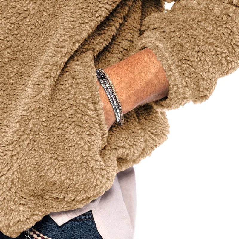 Gevoerde Hoodie met Rits en Zak op de Mouw voor Volwassenen | Ideaal voor de Winter
