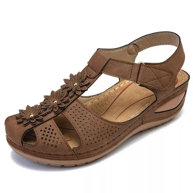 Dames Orthopedische Sandalen met Bloemdecor
