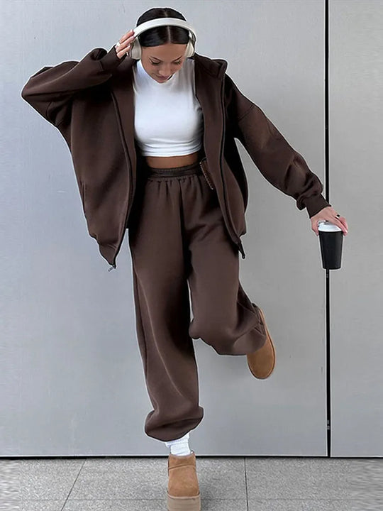 Dames | Casual Set | Hoodie | Joggingbroek | Comfortabel | Lounge | Minimalistisch