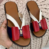 Kleurige Dames Sandalen met Decoratieve Strikjes