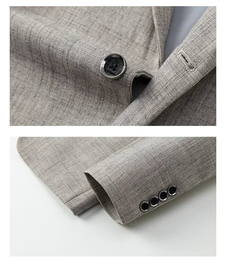 Valerio | Elegante Herenblazer in Blauw, Grijs en Beige