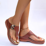 Dames orthopedische sandalen met metallic afwerking