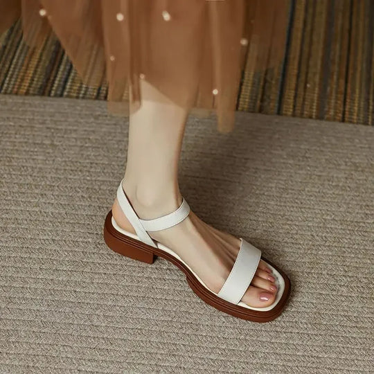 Stijlvolle Dames Sandalen met Lage Hak en Band