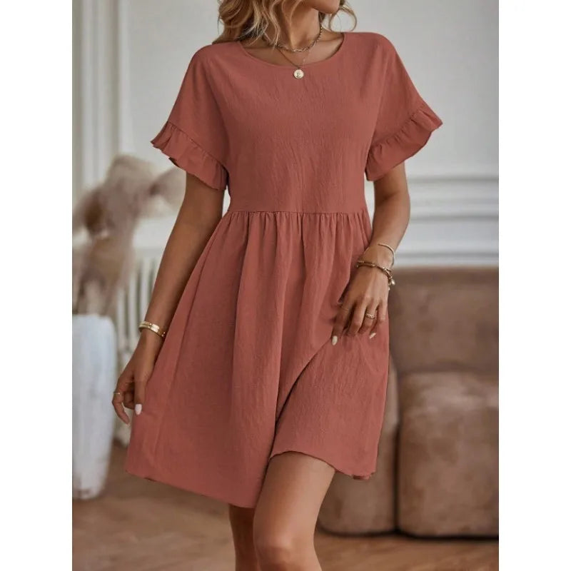 Luchtige damesjurk met ruffles