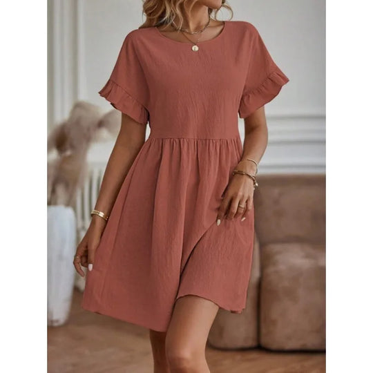 Luchtige damesjurk met ruffles