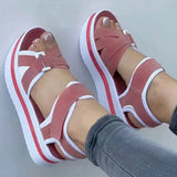 Dames Platform Sandalen met Kruisende Bandjes