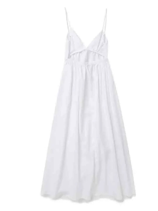 Vloeiende maxi jurk met spaghettibandjes