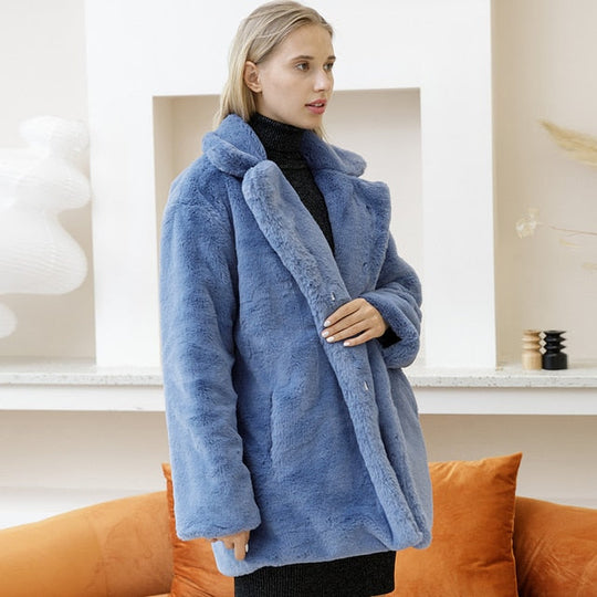 Dames Winterjas met Imitatiebont | Oversized Pasvorm | Warme Fur Jacket