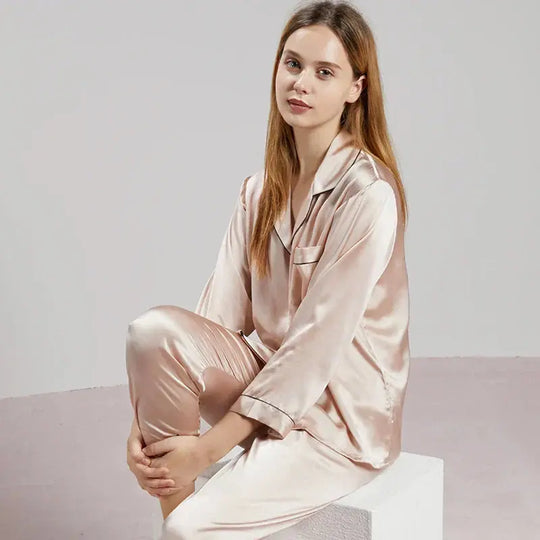 Amabel - Luxe Satijnen Afwerking Dames Pyjama's