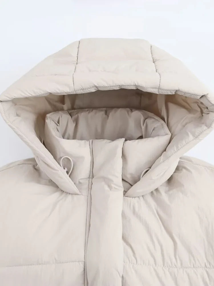 Dames Pufferjack | Met Capuchon en Dikke Gevoerde Constructie | Warme Winterjas