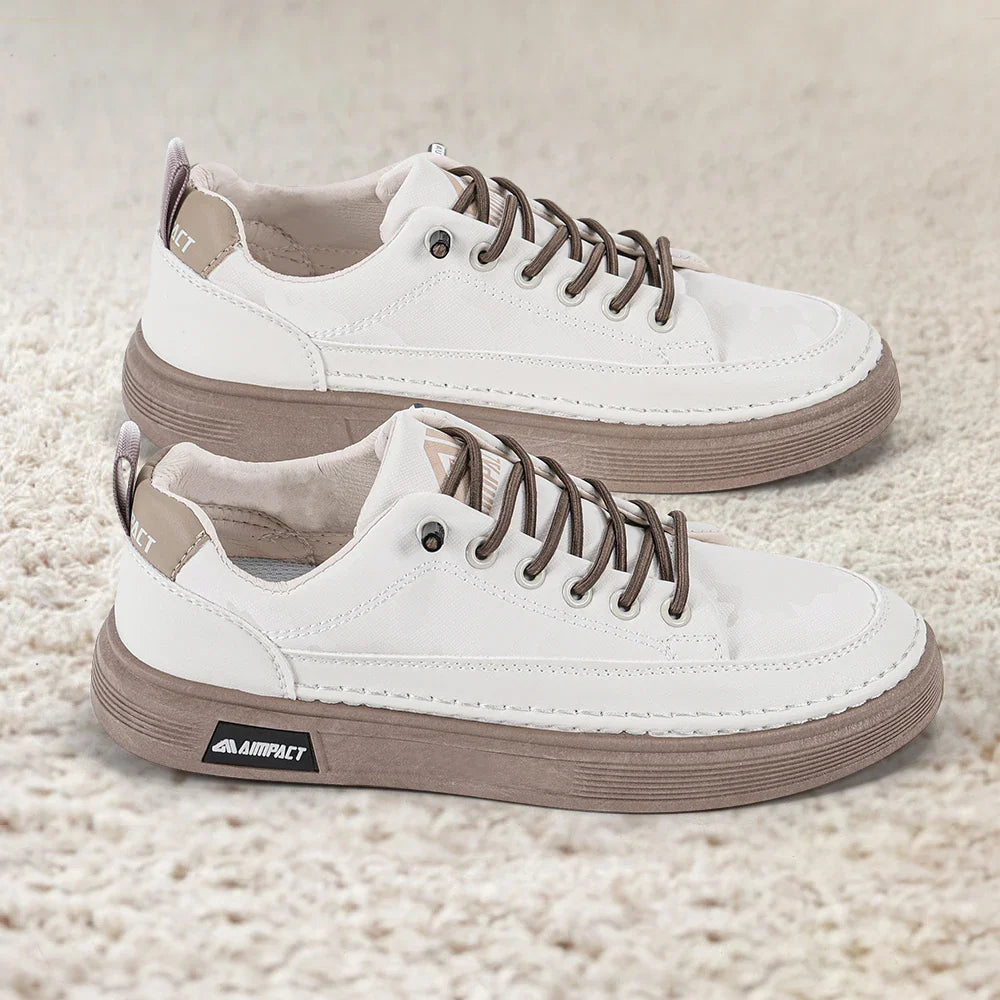 Heren Platform Skate Sneakers met Contrastzool en Vetersluiting