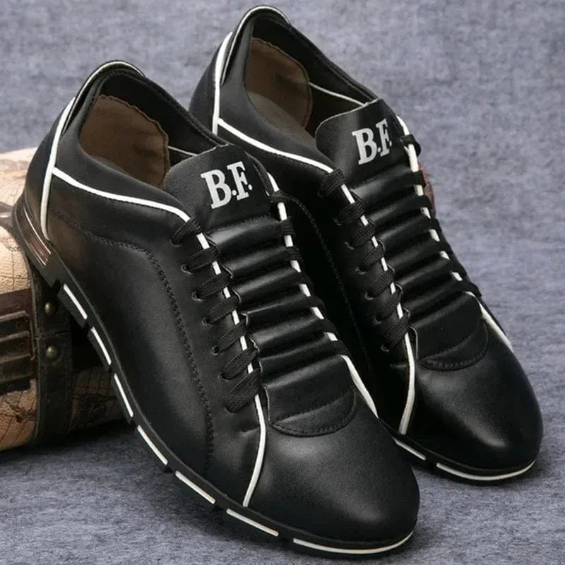 Heren Casual Veterschoenen met Contrasterende Zolenontwerp