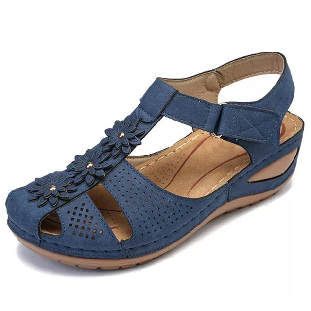 Dames Orthopedische Sandalen met Bloemdecor