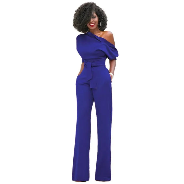 Dalina - Elegante Jumpsuit met Schuine Kraag