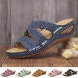Orthopedische dames sandalen met een gevormde inlegzool