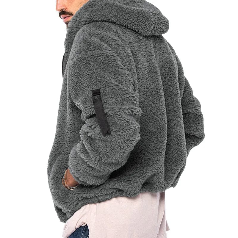 Gevoerde Hoodie met Rits en Zak op de Mouw voor Volwassenen | Ideaal voor de Winter