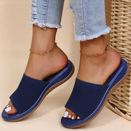 Dames orthopedische slippers met zachte zool en ademend bovenwerk – comfortabel voor de zomer