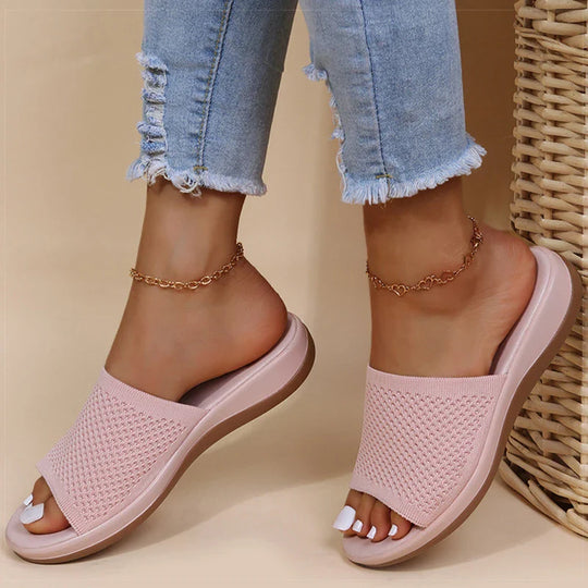 Dames orthopedische slippers met zachte zool en ademend bovenwerk – comfortabel voor de zomer