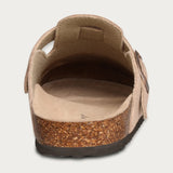 Dames suède sandalen met kurken zool