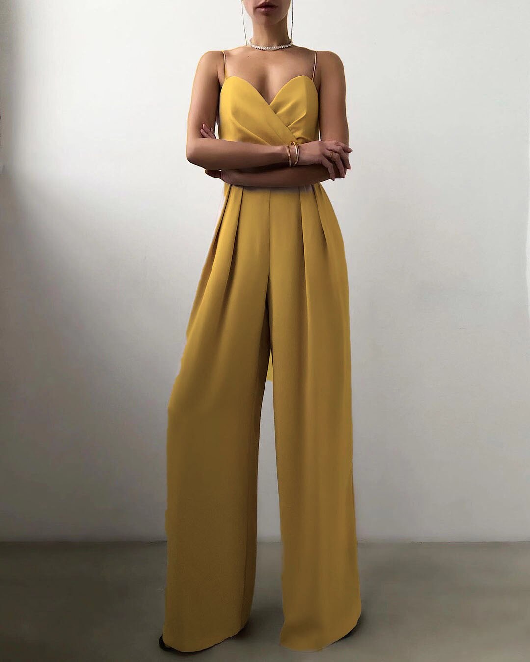 Vrouwen Strappy Elegante Wijde Jumpsuit