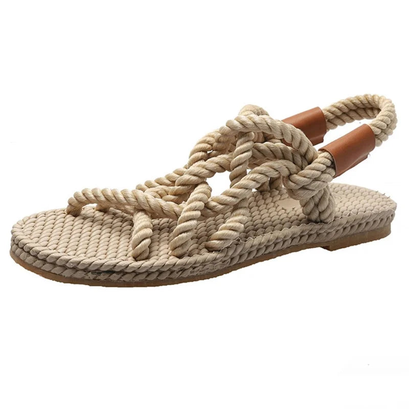 Boho dames sandalen met gevlochten banden