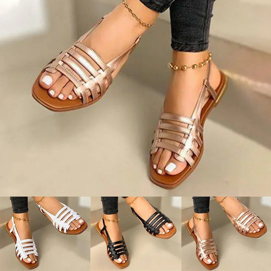 Elegante dames sandalen met een meerbanden ontwerp