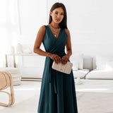 Elegante Maxi Jurk met Wikkeldecolleté